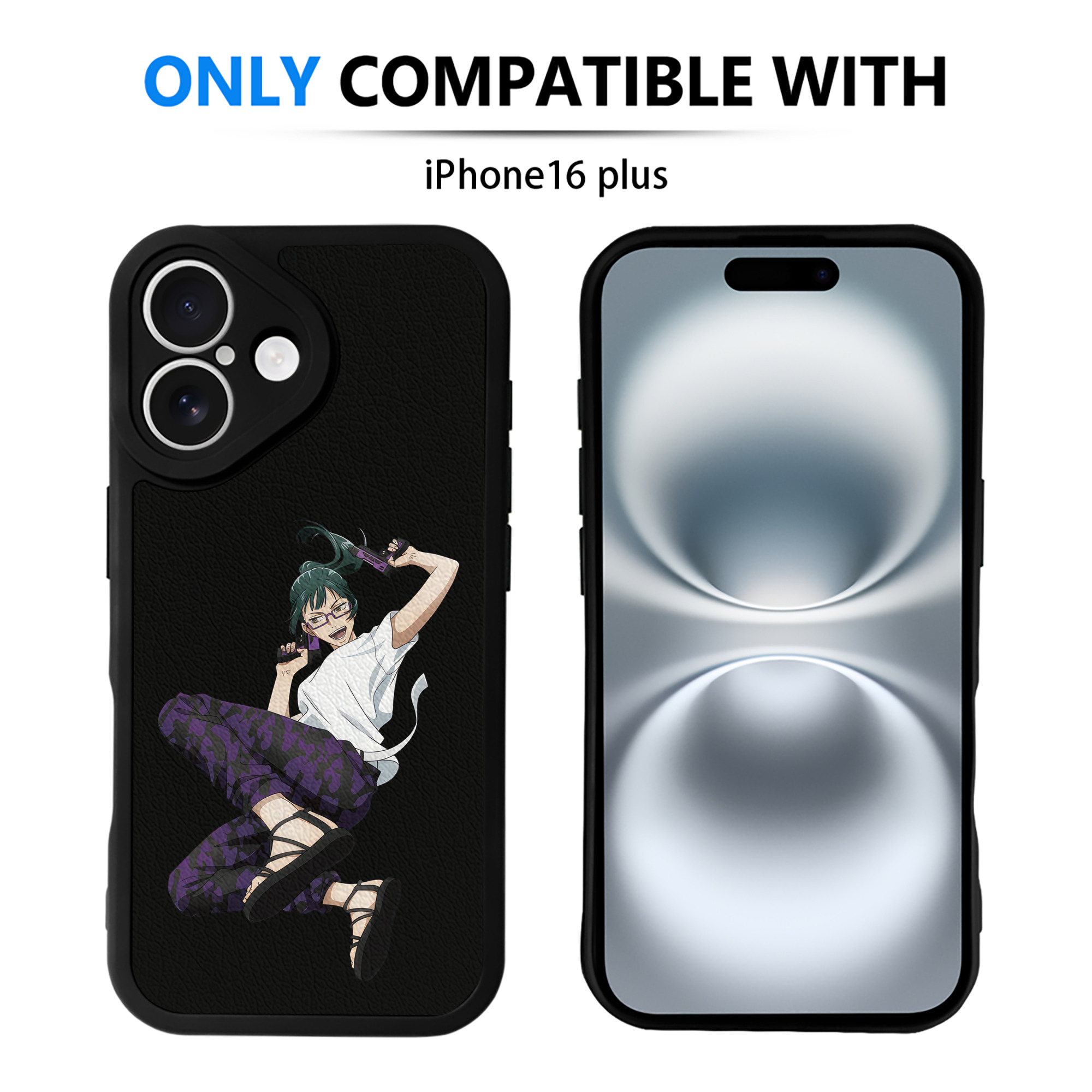 （画像用） 呪術廻戦 Jujutsu Kaisen 【iPhone 16シリーズ対応】シリコンスマホケース（レザー調） 材質：シリコン